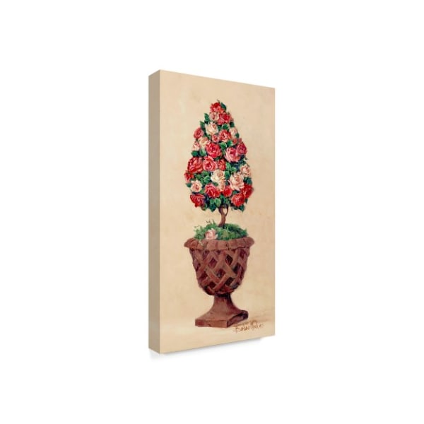 Barbara Mock ' Rose Topiary' Canvas Art,16x32